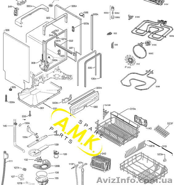 Оригинальные детали для посудомоечных машин Electrolux, Gorenje, Zanussi - <ro>Изображение</ro><ru>Изображение</ru> #1, <ru>Объявление</ru> #1624358