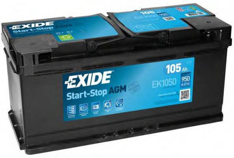 Акумулятор 105 Exide AGM 6СТ-105 Евро (EK1050) - <ro>Изображение</ro><ru>Изображение</ru> #1, <ru>Объявление</ru> #1725072