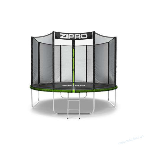 Батут 312 см черно-зеленый Zipro Jump Pro с наружной сеткой - <ro>Изображение</ro><ru>Изображение</ru> #1, <ru>Объявление</ru> #1682471