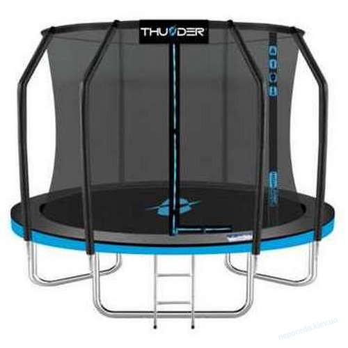 Батут 312 см THUNDER INSIDE ELITE с внутренней сеткой черно-голубой - <ro>Изображение</ro><ru>Изображение</ru> #1, <ru>Объявление</ru> #1682470