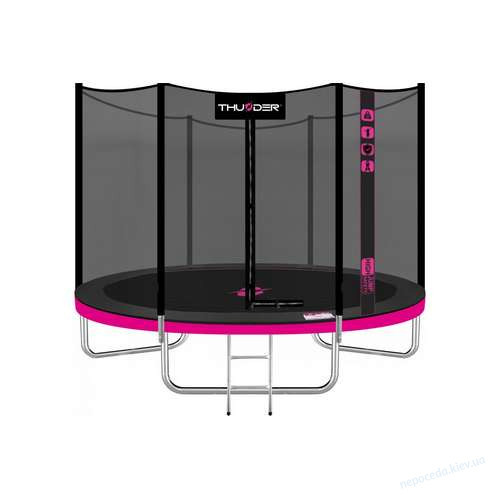 Батут 305 см черно-розовый THUNDER OUTSIDE PRO с наружной сеткой - <ro>Изображение</ro><ru>Изображение</ru> #1, <ru>Объявление</ru> #1422336