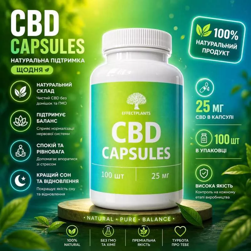 CBD капсулы премиум 25 мг 60 капсул – поддержка эмоционального баланса, сна и самочувствия - <ro>Изображение</ro><ru>Изображение</ru> #1, <ru>Объявление</ru> #1753975