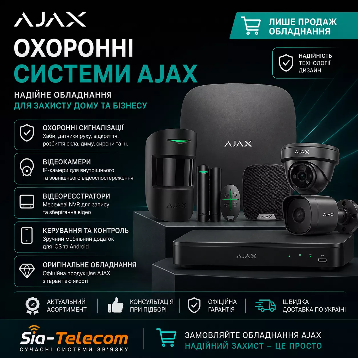 Охоронні системи Ajax – датчики, камери та відеореєстратори - <ro>Изображение</ro><ru>Изображение</ru> #1, <ru>Объявление</ru> #1754175