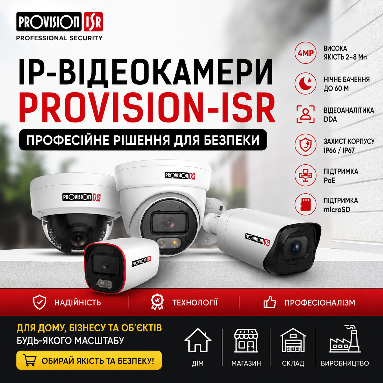 IP-відеокамери Provision-ISR - якісні рішення для сучасного відеоспостереження - <ro>Изображение</ro><ru>Изображение</ru> #1, <ru>Объявление</ru> #1754168