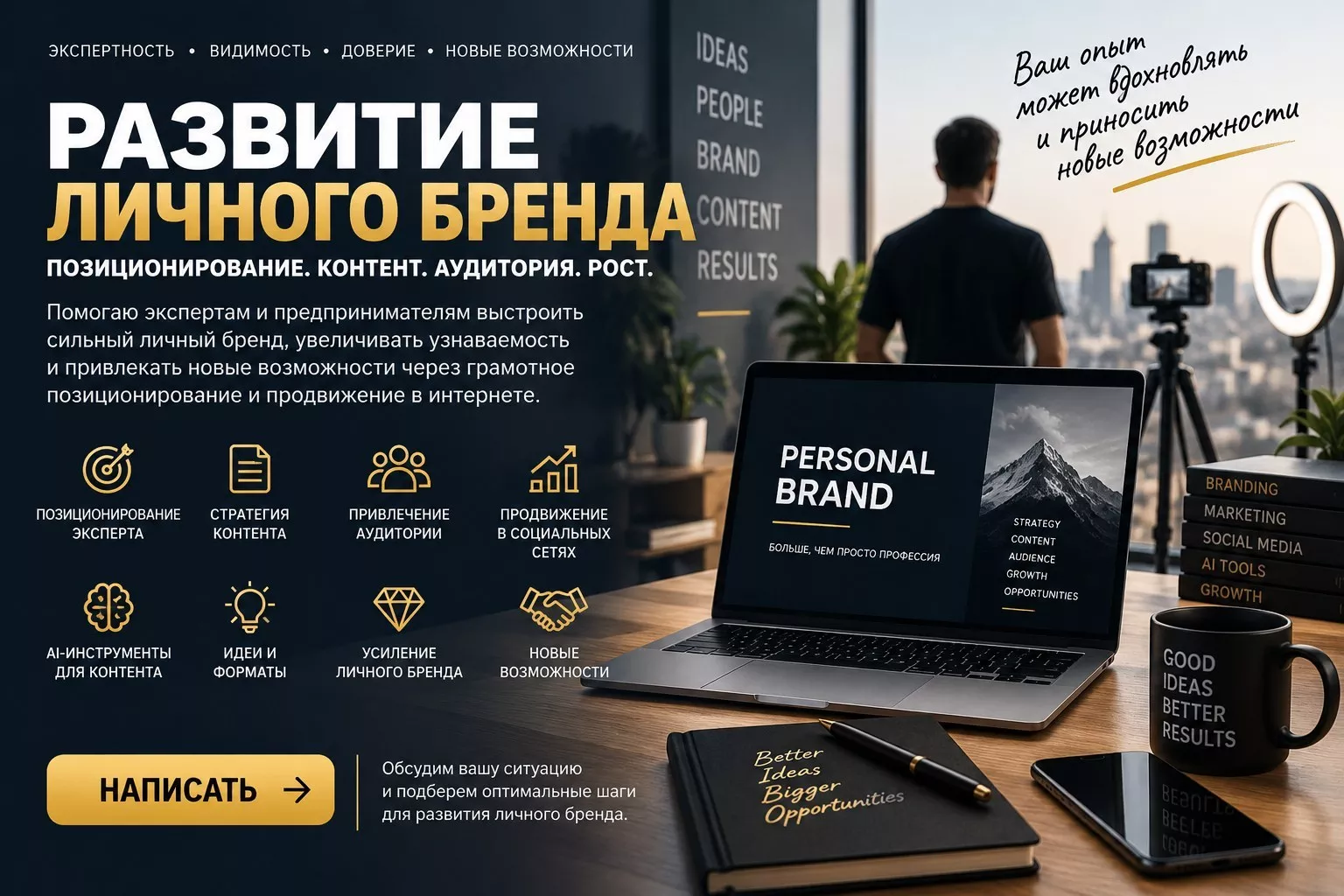 Развитие личного бренда и продвижение эксперта - <ro>Изображение</ro><ru>Изображение</ru> #1, <ru>Объявление</ru> #1754378
