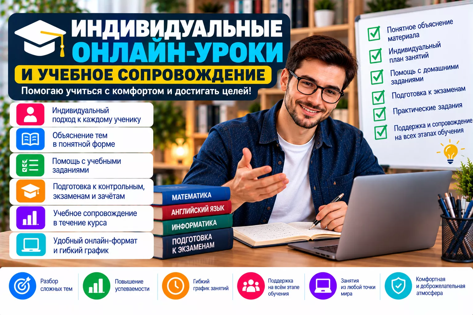 Индивидуальные онлайн-уроки и учебное сопровождение - <ro>Изображение</ro><ru>Изображение</ru> #1, <ru>Объявление</ru> #1754877