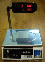 Весы торговые электронные настольные со стойкой серии ACS-15,20,25,30,35,40 кг. - <ro>Изображение</ro><ru>Изображение</ru> #3, <ru>Объявление</ru> #95955