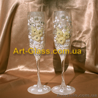 Свадебные бокалы и шампанское ручной работы. - <ro>Изображение</ro><ru>Изображение</ru> #7, <ru>Объявление</ru> #256133