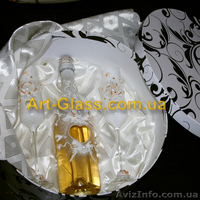 Свадебные бокалы и шампанское ручной работы. - <ro>Изображение</ro><ru>Изображение</ru> #3, <ru>Объявление</ru> #256133