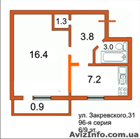 Продам 1 ком., ул. Закревского  СВОЯ. Без комиссии - <ro>Изображение</ro><ru>Изображение</ru> #2, <ru>Объявление</ru> #302152