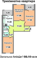 Продажа 3х коматных в  новострое  S 95, S 98 кв.м,  Троещина 14 - <ro>Изображение</ro><ru>Изображение</ru> #2, <ru>Объявление</ru> #336018