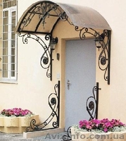 Козырьки из черного металла, с коваными элементами - <ro>Изображение</ro><ru>Изображение</ru> #1, <ru>Объявление</ru> #529918