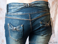 Продам новые узкие джинсы со стразами - <ro>Изображение</ro><ru>Изображение</ru> #1, <ru>Объявление</ru> #661046