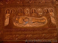 Церковная утварь-плащаница царских времен.Ручная работа-вышивка канителью. - <ro>Изображение</ro><ru>Изображение</ru> #1, <ru>Объявление</ru> #790193