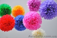 Украшение школы на выпускной помпонами,бумажные шары на выпускной в садик - <ro>Изображение</ro><ru>Изображение</ru> #1, <ru>Объявление</ru> #901877