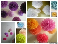 Украшение школы на выпускной помпонами,бумажные шары на выпускной в садик - <ro>Изображение</ro><ru>Изображение</ru> #2, <ru>Объявление</ru> #901877