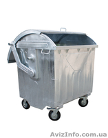 Контейнер для сбора ТБО со сдвижной крышкой на 1100 л. Со склада и под заказ - <ro>Изображение</ro><ru>Изображение</ru> #1, <ru>Объявление</ru> #904193