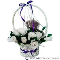 букет из конфет Розы с медвежонком Тэдди - <ro>Изображение</ro><ru>Изображение</ru> #4, <ru>Объявление</ru> #1041807