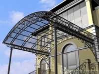 Навесы и козырьки из поликарбоната или стекла под ключ - <ro>Изображение</ro><ru>Изображение</ru> #2, <ru>Объявление</ru> #1091736