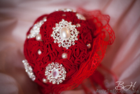 Свадебный брошь-букет из лент, ткани, брошей - <ro>Изображение</ro><ru>Изображение</ru> #2, <ru>Объявление</ru> #1098950