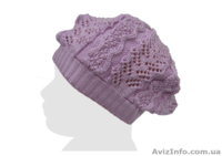 Ажурный берет демисезонный для девочек. Хлопок/вискоза. - <ro>Изображение</ro><ru>Изображение</ru> #1, <ru>Объявление</ru> #1230909