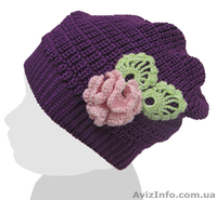 Нарядная шапочка демисезонная для девочек. Хлопок/вискоза. - <ro>Изображение</ro><ru>Изображение</ru> #8, <ru>Объявление</ru> #1230912