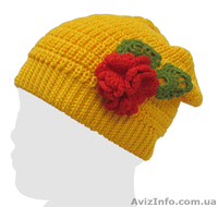 Нарядная шапочка демисезонная для девочек. Хлопок/вискоза. - <ro>Изображение</ro><ru>Изображение</ru> #1, <ru>Объявление</ru> #1230912