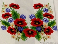 Вишита бісером на білому габардіні заготовка рубашки - <ro>Изображение</ro><ru>Изображение</ru> #1, <ru>Объявление</ru> #1289799