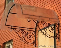 Козырьки из черного металла, с коваными элементами - <ro>Изображение</ro><ru>Изображение</ru> #4, <ru>Объявление</ru> #529918