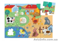 Пазл-гигант тактильный Djeco Ферма  - <ro>Изображение</ro><ru>Изображение</ru> #2, <ru>Объявление</ru> #1578631