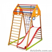 Детский спортивный комплекс для дома KindWood Plus 1 - <ro>Изображение</ro><ru>Изображение</ru> #6, <ru>Объявление</ru> #1604342