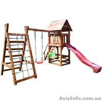 Детский комплекс "Большая игра" деревянный - <ro>Изображение</ro><ru>Изображение</ru> #1, <ru>Объявление</ru> #1604343