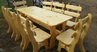 Стол з дерева. Дерев'яний стул. Комплект мебели для дачи.Садовый набор из дерева - <ro>Изображение</ro><ru>Изображение</ru> #2, <ru>Объявление</ru> #1469311