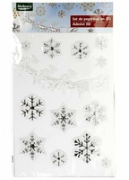 M19-570007, Новогодний набор наклеек 3D "Снежинки", универсальное, серебристый-б - <ro>Изображение</ro><ru>Изображение</ru> #1, <ru>Объявление</ru> #1671668