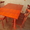 Обеденный стол и чеыре стула (дерево в красном цвете) #311491