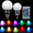 10W RGB LED Лампа,  разноцветная светодиодная лампа,  цоколь Е27 #1320305