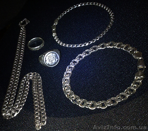 Продам серебряные мужские украшения. - <ro>Изображение</ro><ru>Изображение</ru> #1, <ru>Объявление</ru> #102259