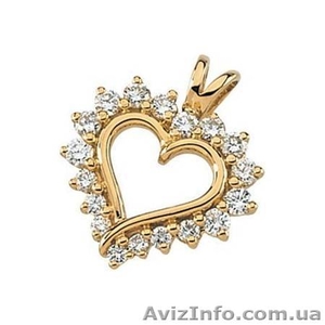 Бриллиантовый кулон-сердце - <ro>Изображение</ro><ru>Изображение</ru> #1, <ru>Объявление</ru> #176603