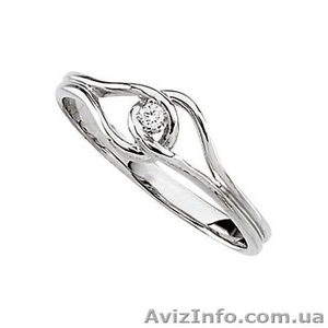 Кольцо из белого золота с миниатюрным бриллиантом - <ro>Изображение</ro><ru>Изображение</ru> #1, <ru>Объявление</ru> #176593
