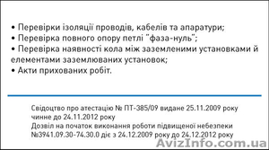 Замеры сопротивления изоляции, заземление, петля фаза-ноль, акты скрытых работ. - <ro>Изображение</ro><ru>Изображение</ru> #1, <ru>Объявление</ru> #152016