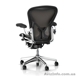 Herman Miller Aeron Chair - Adjustable PostureFit Support, Polished Aluminum - <ro>Изображение</ro><ru>Изображение</ru> #2, <ru>Объявление</ru> #410093