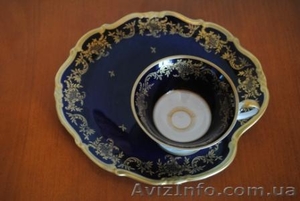 Элитная немецкая пирожковая тарелка с чашкой кобальт - <ro>Изображение</ro><ru>Изображение</ru> #1, <ru>Объявление</ru> #553322
