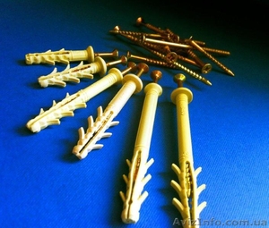 Дюбели быстрого монтажа с ударным шурупом: 32 типоразмера  от 6х35 до 10х200mm. 