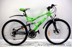 новый горный подростковый двухподвесный Велосипед Azimut Rock - <ro>Изображение</ro><ru>Изображение</ru> #1, <ru>Объявление</ru> #589834