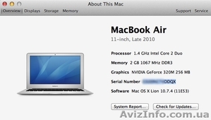 Продам свой MacBook Air в отличном состоянии! - <ro>Изображение</ro><ru>Изображение</ru> #2, <ru>Объявление</ru> #699925