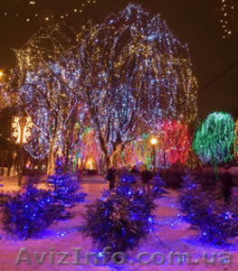 украшение деревьев фасада,новогодняя иллюминация,световое оформление  - <ro>Изображение</ro><ru>Изображение</ru> #2, <ru>Объявление</ru> #712207