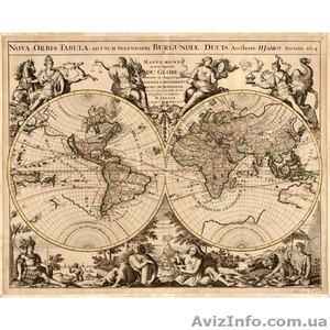 Старинные карты мира - <ro>Изображение</ro><ru>Изображение</ru> #3, <ru>Объявление</ru> #760402