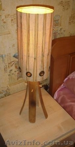 Светильник прикроватный (типа настольный торшер) из бамбука, ручная работа - <ro>Изображение</ro><ru>Изображение</ru> #1, <ru>Объявление</ru> #776713