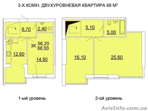 Квартира в новостройке, 3 комнатная, 2 уровневая, кирпичный дом - <ro>Изображение</ro><ru>Изображение</ru> #2, <ru>Объявление</ru> #807744