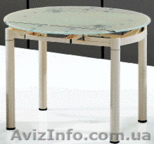 Круглый стеклянный стол для кухни B812, стол обеденный стеклянный круглый B812 - <ro>Изображение</ro><ru>Изображение</ru> #3, <ru>Объявление</ru> #820259